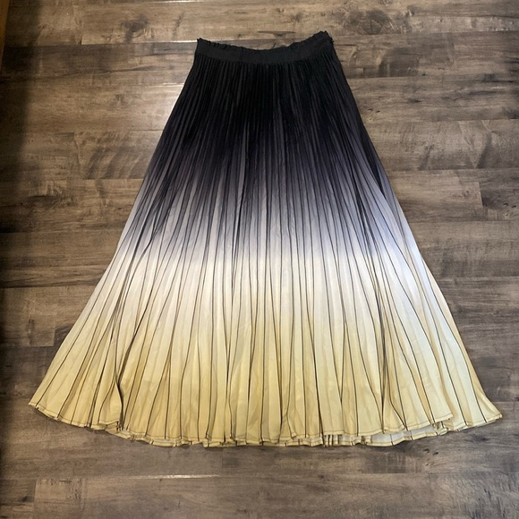 Anthropologie Maeve Ombre Pleated Maxi skirt size 6 NWT - Picture 2 of 9